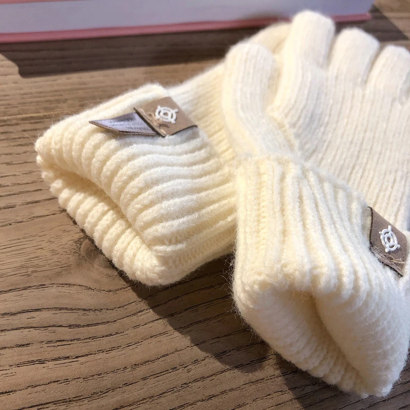 Women's Winter Gloves Cute 2025 new Plush Warm Riding Gloves Solid Gloves Womens Gloves Fluffy Work Kids Touch Screen skiing Gloves