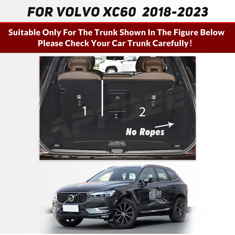 Car Trunk Mat For Volvo XC60 2018 2019 2020 2021 2022 2023 Custom Car Accessories Auto Interior Decoration