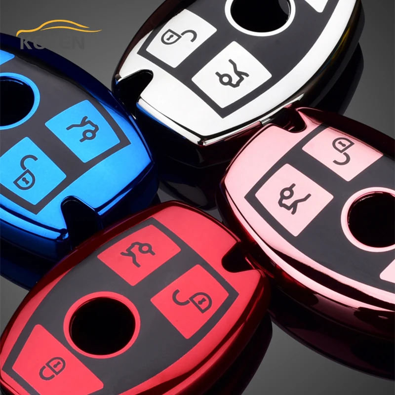 Soft TPU Car Remote Key Case Cover Fob For Mercedes Bnez new CLA 2025 GLC GLA GLK W203 W210 W211 W204 W176 A B C R Class AMG Accessories