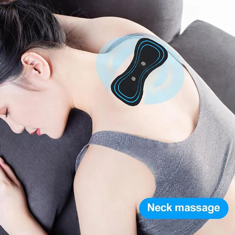 Portable Neck Body Massager Muscle Relief Pain Mini Electric Convenient Intelligent Cervical Massage Stickers Meridian Massager