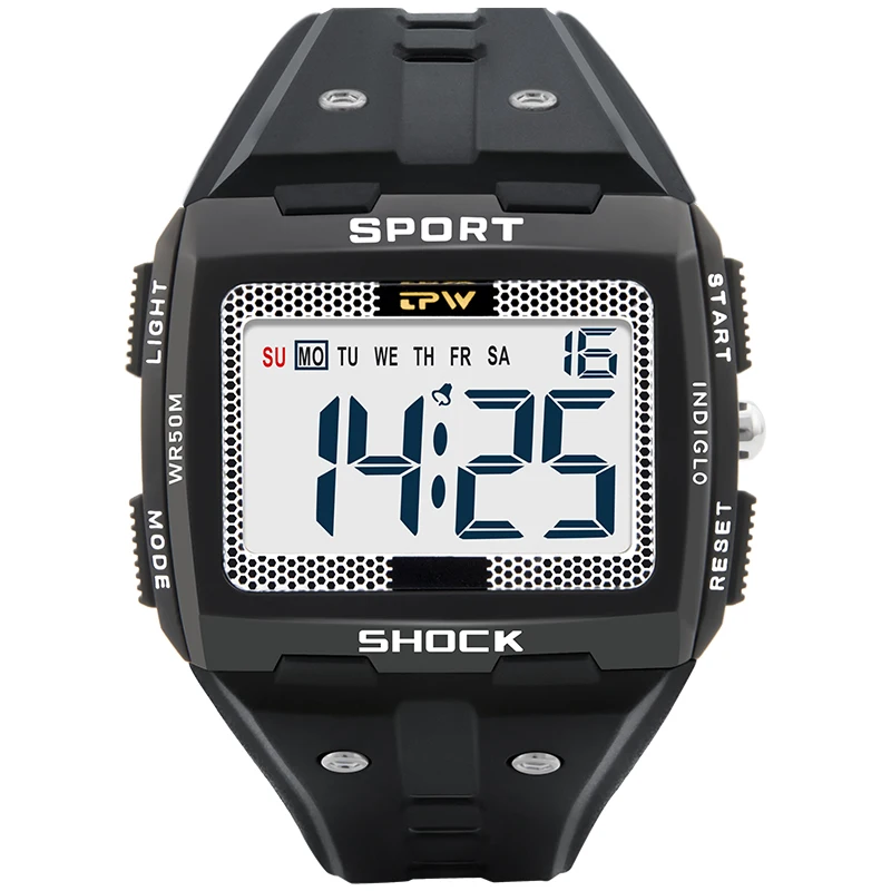 TPW new Oversized Digital 2025 Watch Big Numbers Easy to Read 5ATM Water Resistant