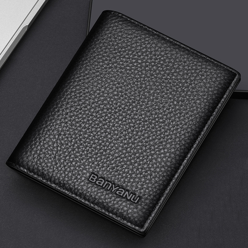 Wallets Mens Slim RFID Blocking Brand Genuine Leather Purse with Coin Pocket Luxury Man Wallet Credit Card Holder Wallet for Men
