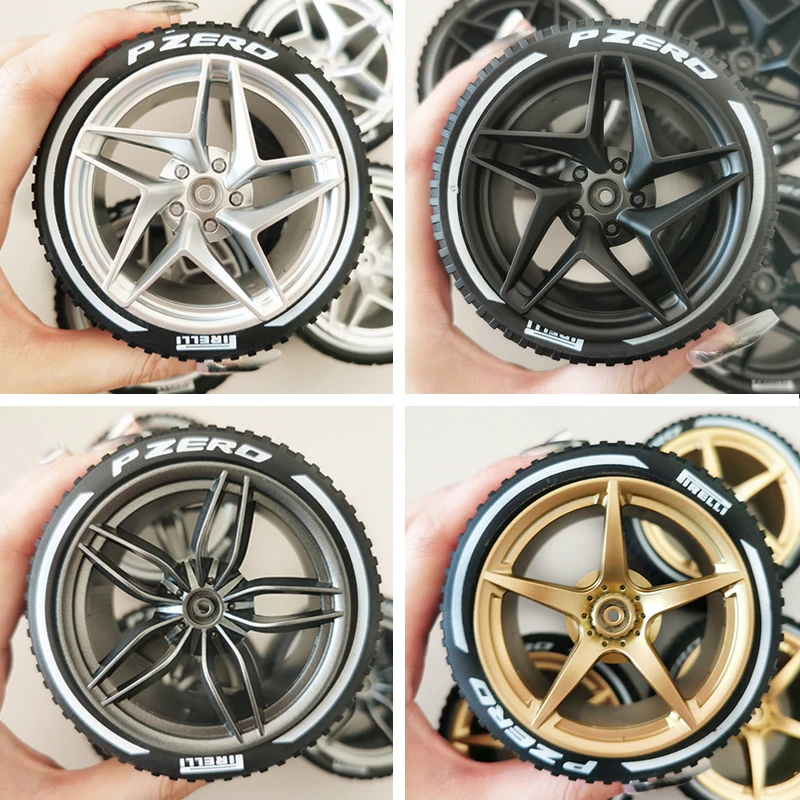 CADA Building Blocks Bricks Accessories Black Golden Plating Hub Compatible LEGO Scale 1:8 Car 42083 42056 42115 Wheel