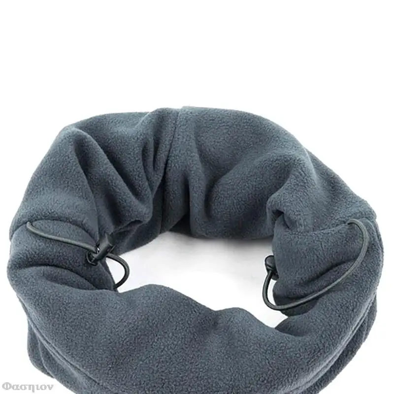 Thermal Fleece Balaclava Warm Cap Winter Beanies Hats Waterproof Face Cover Hat Hooded Neck Warmer Hiking Scarves Men Women