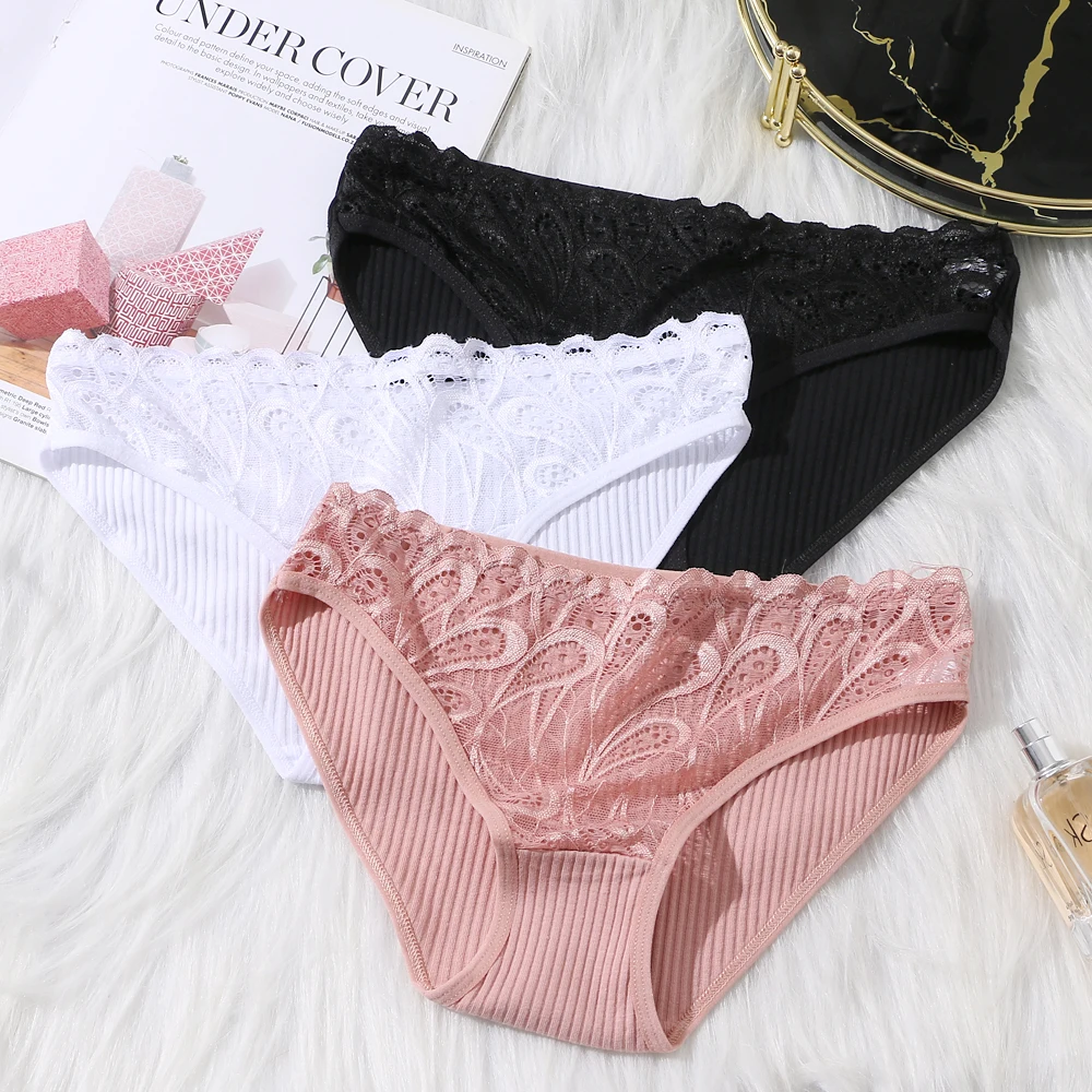 3PCS/lot Cotton 2025 Panties Women Comfortable Underwear Sexy Low-Rise Underpants Female Lingerie Big Size new Ladies Briefs Underwears