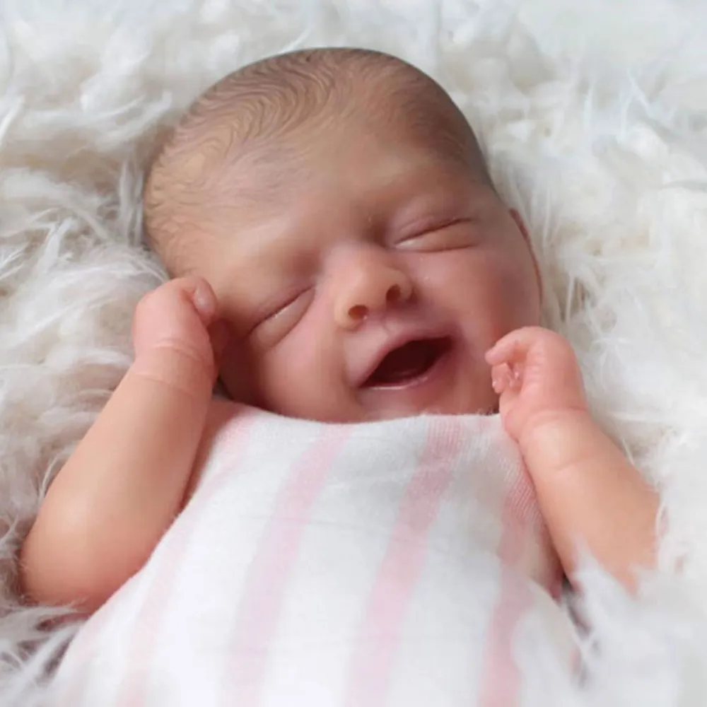 11inch Already Painted Bebe 2025 Reborn Doll Kit Salia with Painted Hair cloth Body Included DIY Blank new Reborn Kit Visible Veins