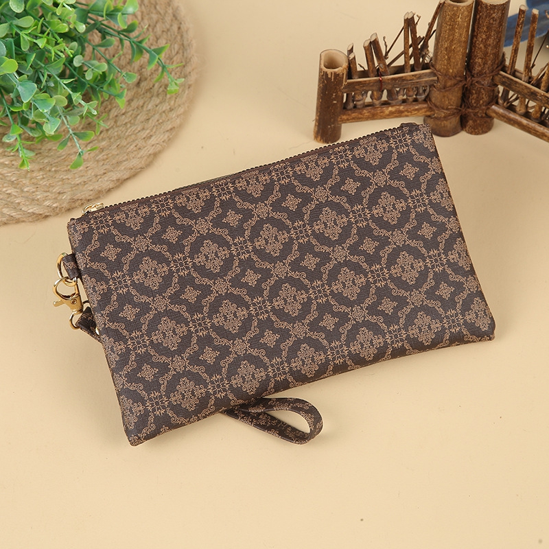 Designer Luxury Bag Women's Wallet Pu Wallets Vintage Cellphone Clutch Multi-functional Purse Large-capacity Envelope Handbag