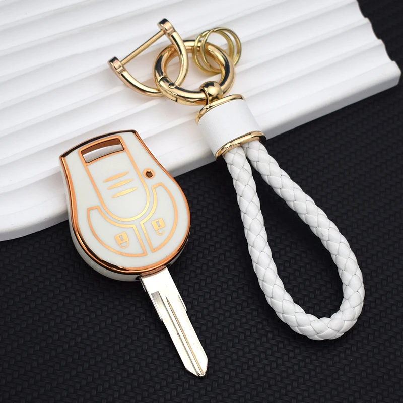 TPU Car Key Cover Shell Fob Case Remote Key Holder Bag for Nissan Juke Note Micra Cube Qashqai 2Buttons Car Accessories