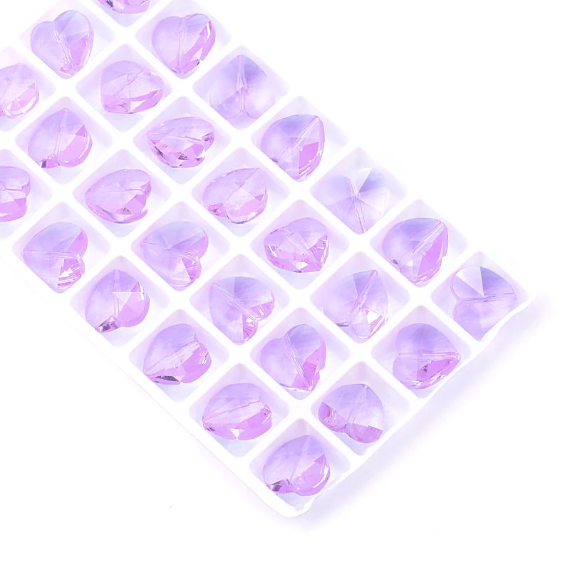 14mm 28pcs/pack crystal Heart shape beads Austria glass charms beads Pendant Rhinestone for Jewelry accessories Earring making