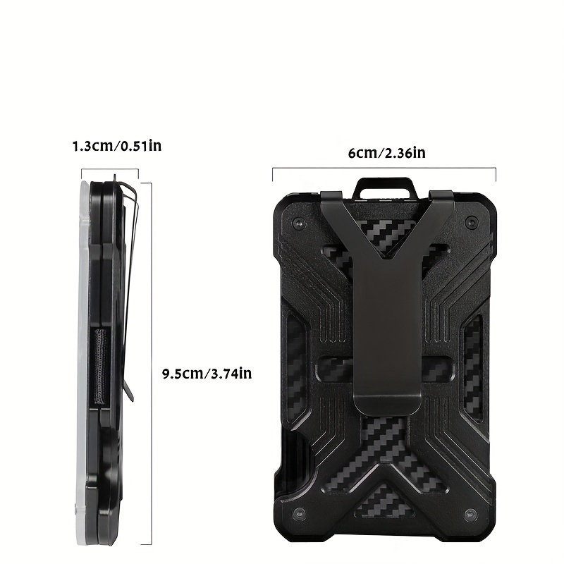 Lightweight & Versatile Metal Minimalist RFID Cedit Card Holder - The Perfect Portable Wallet
