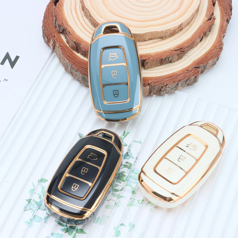 TPU Car Key Case Cover Fob for Hyundai Santa I30 IX35 Encino Kona Solaris Accent Fe Azera Grandeur Elantra Key Shell Accessories