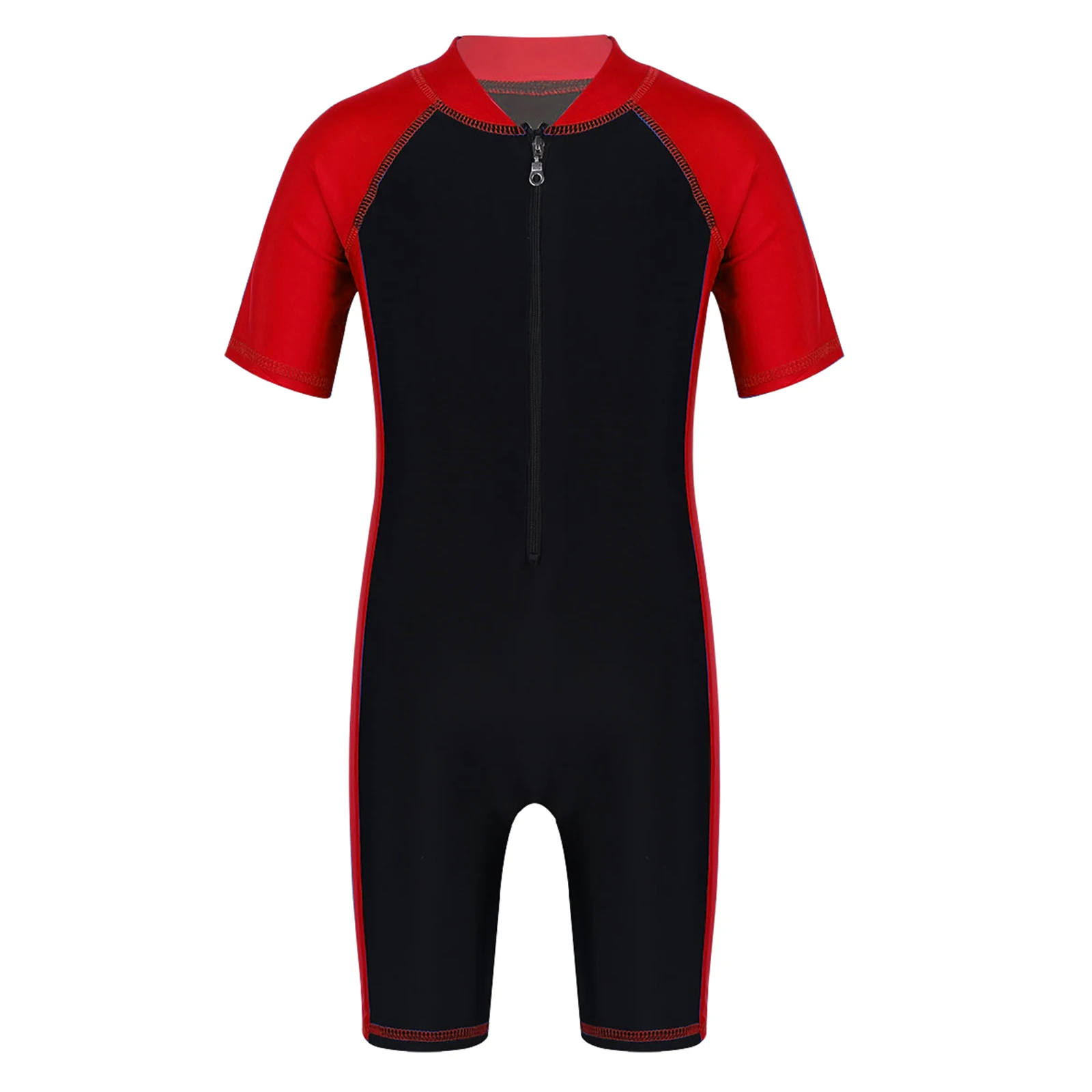 Rash Guard new Swimsuit for Kids Boys 2025 Girls Swimming Bathing Suit One-piece Short Sleeves Zippered Shorty Wetsuit Swimsuit Swimwear