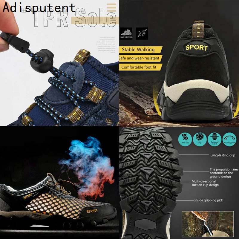 Casual Sneakers For Men Breathable Shoes For Mens Climbing Hiking 2025 new Trekking Shoes Men Outdoor Beach Wading Tenis Barefoot Sneaker