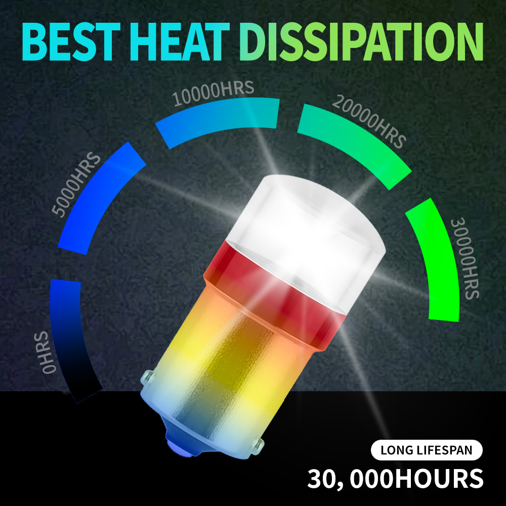 2PCS 1156 BA15S P21W 1157 BAY15D P21/5W LED Car Tail Bulb Brake Lights Reverse Lamp Daytime Running Signal Light 10SMD 3030