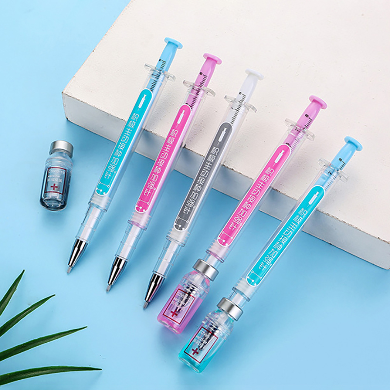 1Pc 2025 Creative Syringe Modelling Neutral Pen Gel new Signature Pens Students Nurse Gift Black Water Kawaii Student Stationery