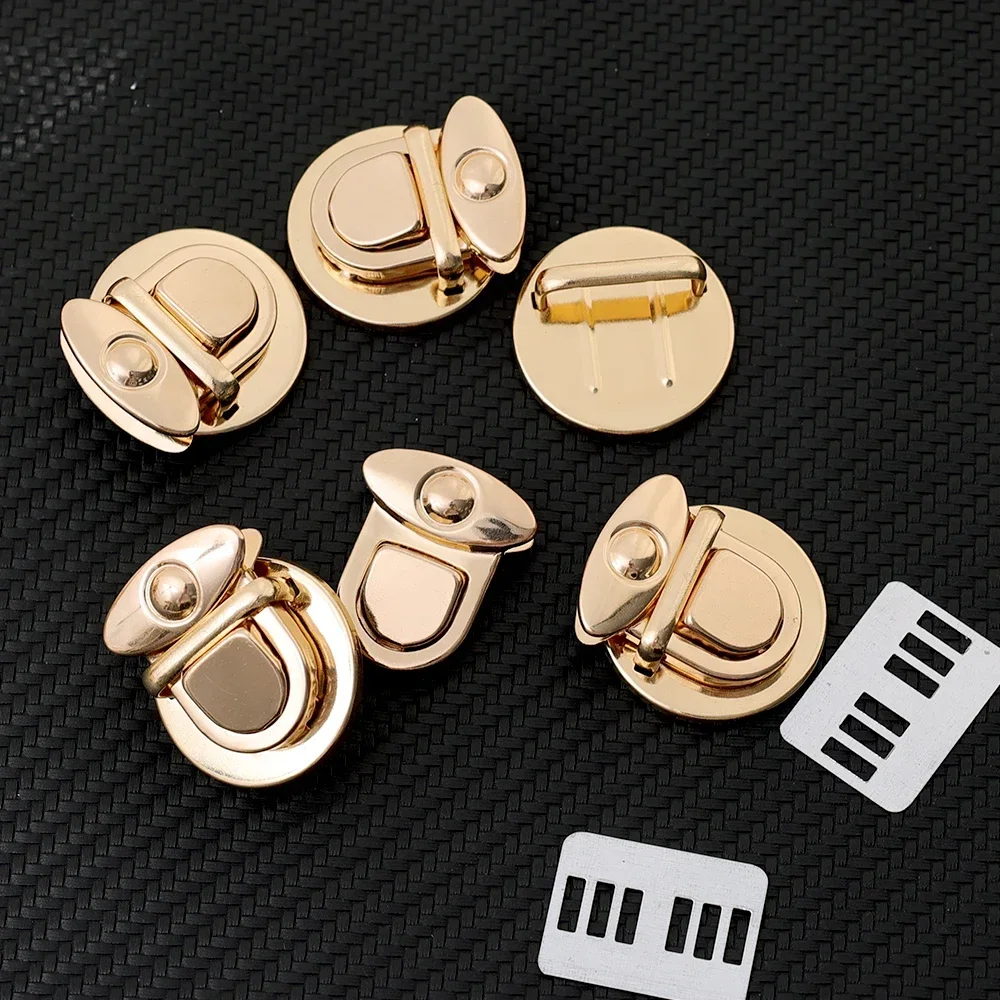 3pcs Women's Locks Clasp DIY Craft Hand Bags Purse Catch Buckles Metal Snap Clasp Closures Wallet Fasteners Wallet Buckle Totes