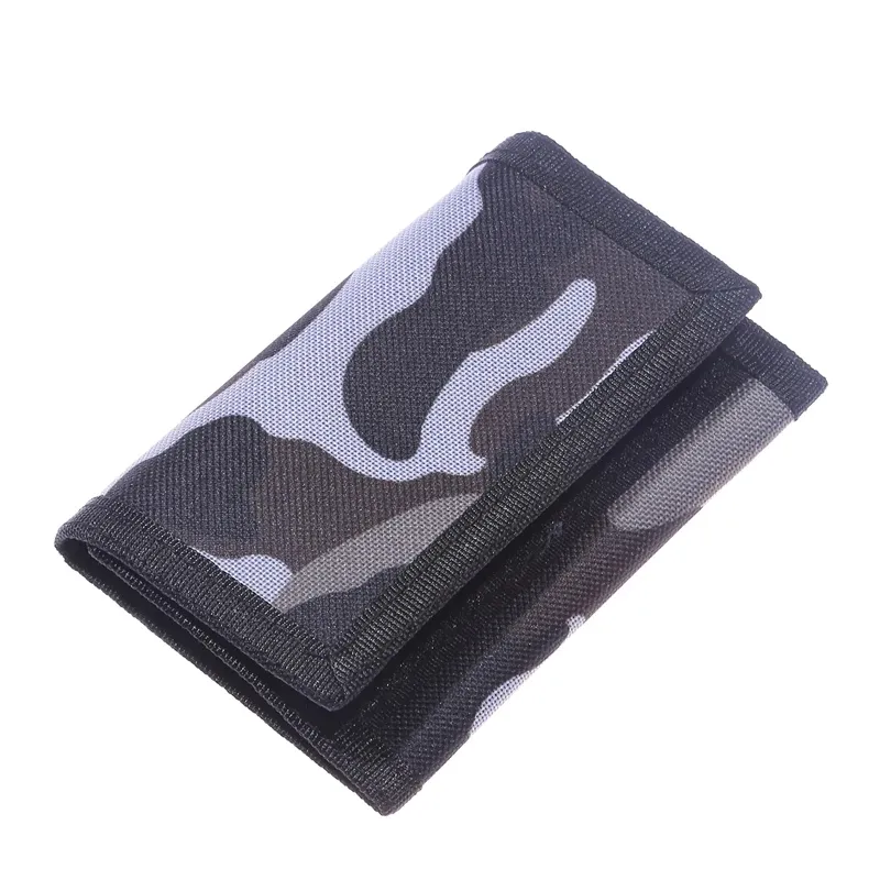 Men Trifold Wallets Women Short Coin Purses Casual Canvas Fabric Young Novelty Money Bags Male Card Holder With ID Window