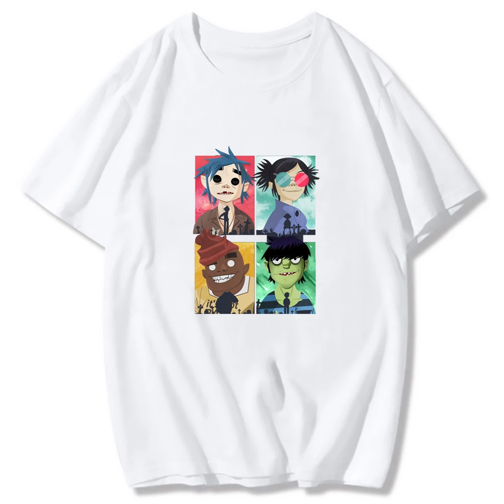 Gorillaz Rock Band T-shirt for Men and Women 2025 Funny Unisex Print Top Rock Band Aesthetic new Apparel Haruku Short Sleeve T-shirt
