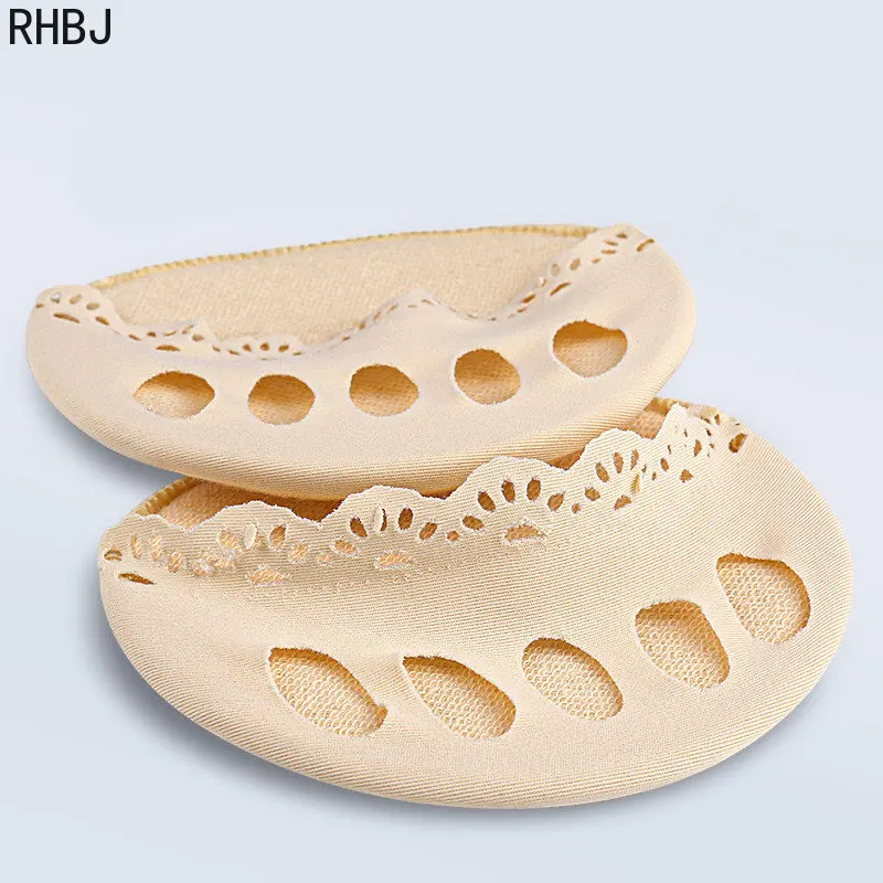RHBJ 2pcs/set Five Toes Forefoot Pads for Women High Heels Half 2025 InsolesSilicone Insoles new Gel Insoles Breathable Foot Care Tool