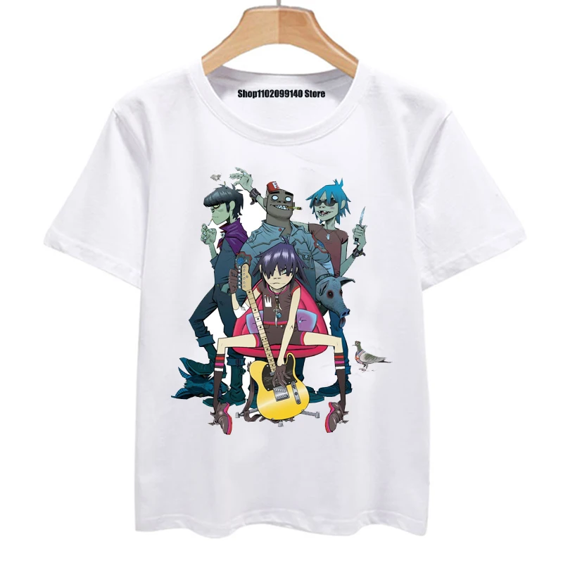 Gorillaz Rock Band T-shirt for Men and Women 2025 Funny Unisex Print Top Rock Band Aesthetic new Apparel Haruku Short Sleeve T-shirt