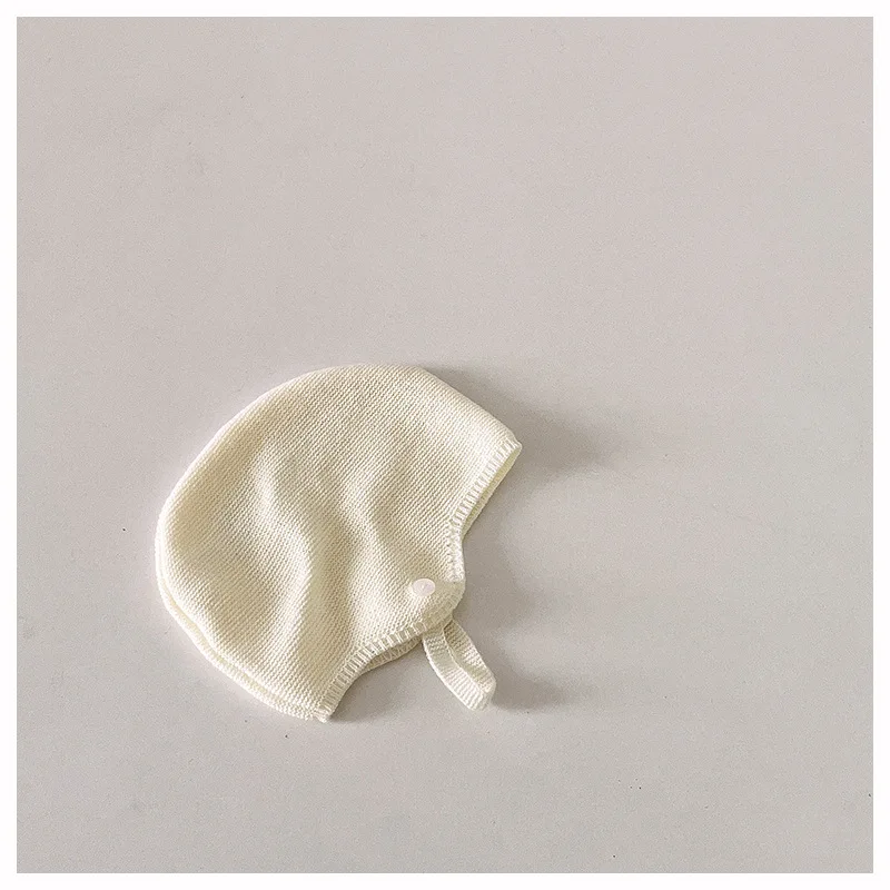 2023 Spring New Baby Knit Hat Adjustable Kids Beanies Soft Baby Bonnet Cap Newborn Photography Props Baby Girl Kids Hat