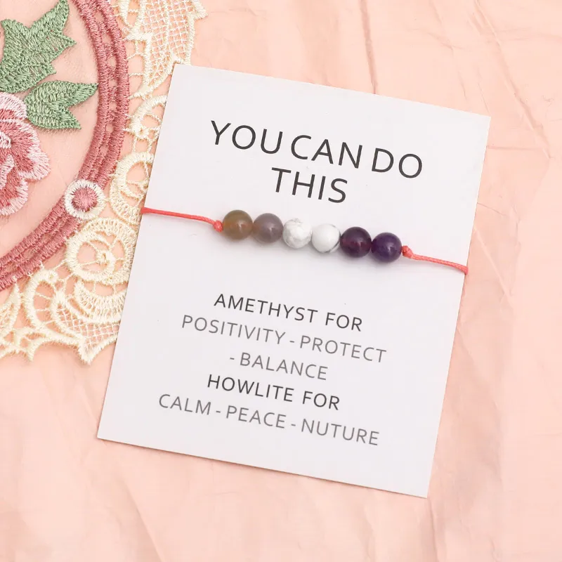 Natural Amethyst Crystal Bracelet Amethyst new Howlite Motivating Bracelet Relaxing Jewelry Women Men Healing 2025 Crystal Bracelet Gifts