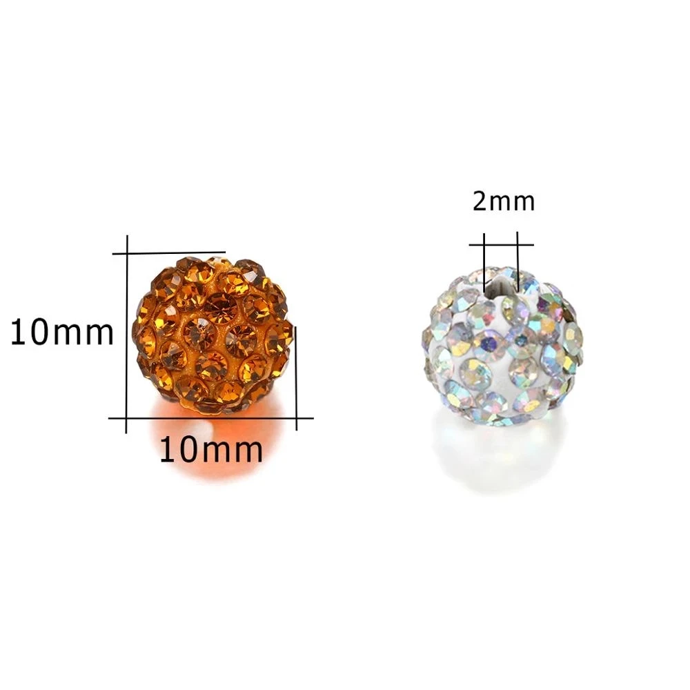 Free Shipping! 10mm 12mm Rhinestone Spacer Beads Round Good Quality DIY Beads for Needlework accessories & Jewelry Making