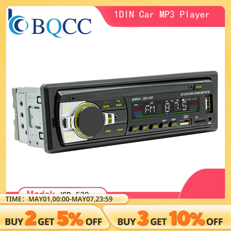 Car Radio Stereo Player Digital Bluetooth MP3 Player JSD-530 520 60Wx4 FM Audio Stereo Music USB/SD with In Dash AUX Input
