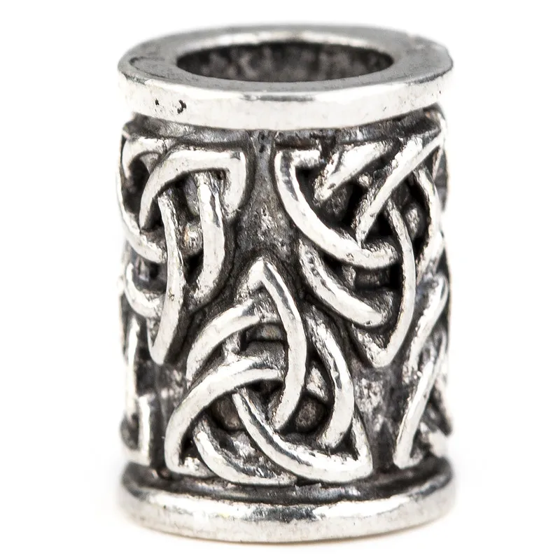 1pcs Skull Helmet Viking Rune Big Hole Beads Hair Braid Dreadlock Beard Bead Pendant DIY Necklace For Jewelry Accessory