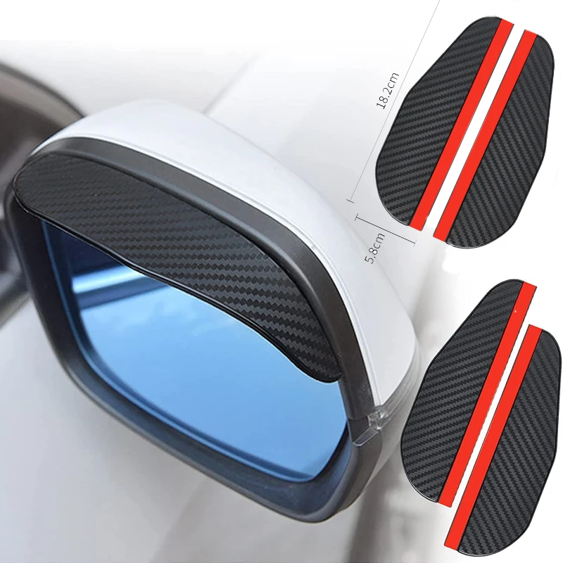 2pcs Universal Car Rearview Mirror Rain Eyebrow Auto Rear View Side Rain Shield Cover Car Rearview Mirror Sun Visor Accessories