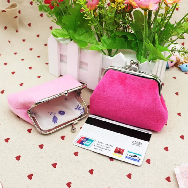 Coin Purse Oil Wax Leather Wallet 4 Inch Buckle Mini Wallet Coin Bag Lipstick Storage Bag Ladies ClutchBag Purses for Women