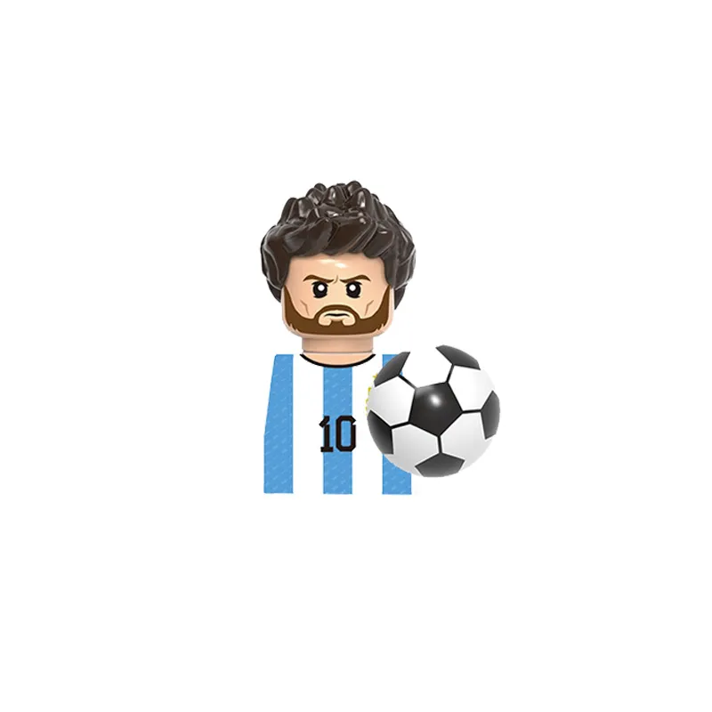 Sports Figures Series Football Player Assemble Model Small Particles Building Blocks Educational Toys For Childrens Boys Gifts