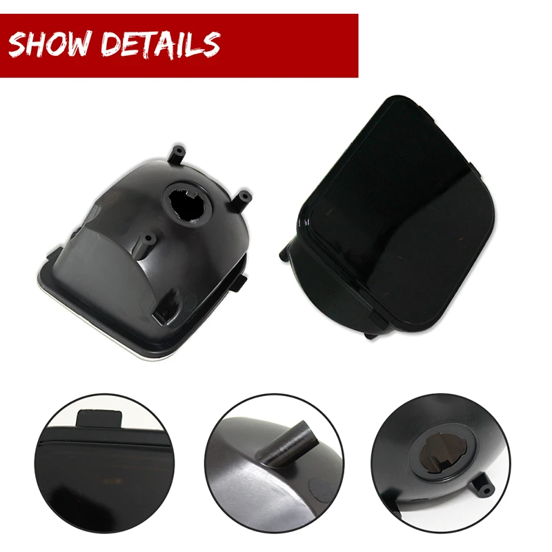 Gtinthebox Clear / Smoked Lens Car Front Bumper Turn Signal Light Housing Shells For 2006-2010 Hummer H3 H3T, No Bulb / Socket