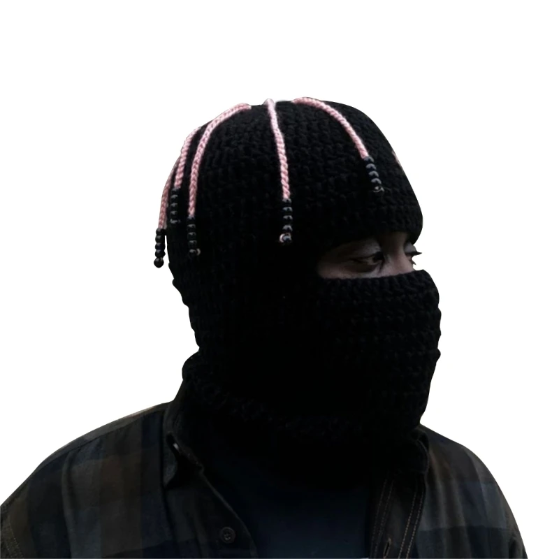 Knit Balaclavas 2025 Winter Balaclavas new SkiMask Knitted Beanies Hat Dreadlocks Ski Balaclavas Cycling Balaclavas Hooded Hat
