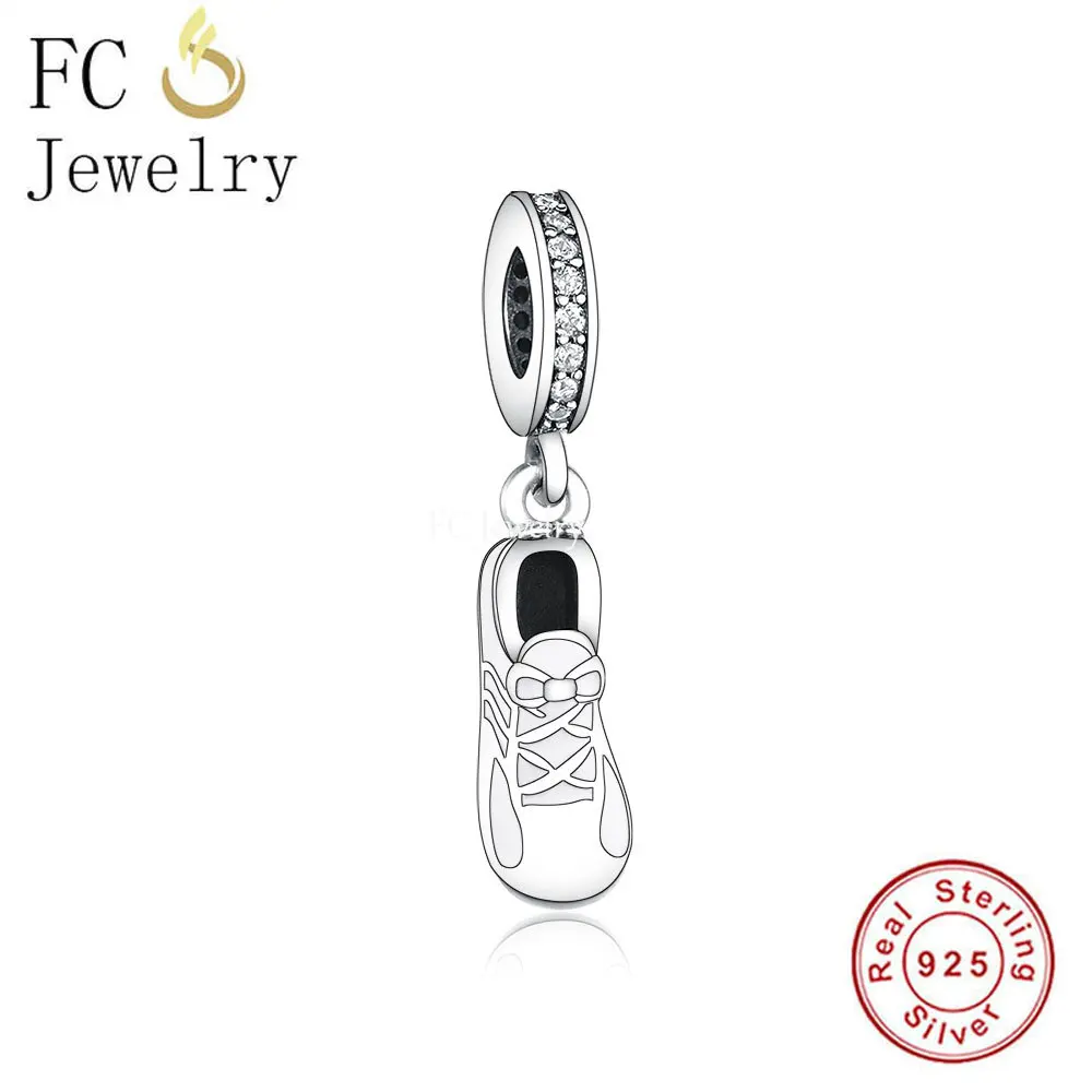 new FC Jewelry Fit Original Pan Charms Bracelet Sier Run Shoes Tennis Golf Volleyball 2025 Ballet Pendant Bead For Making Berloque