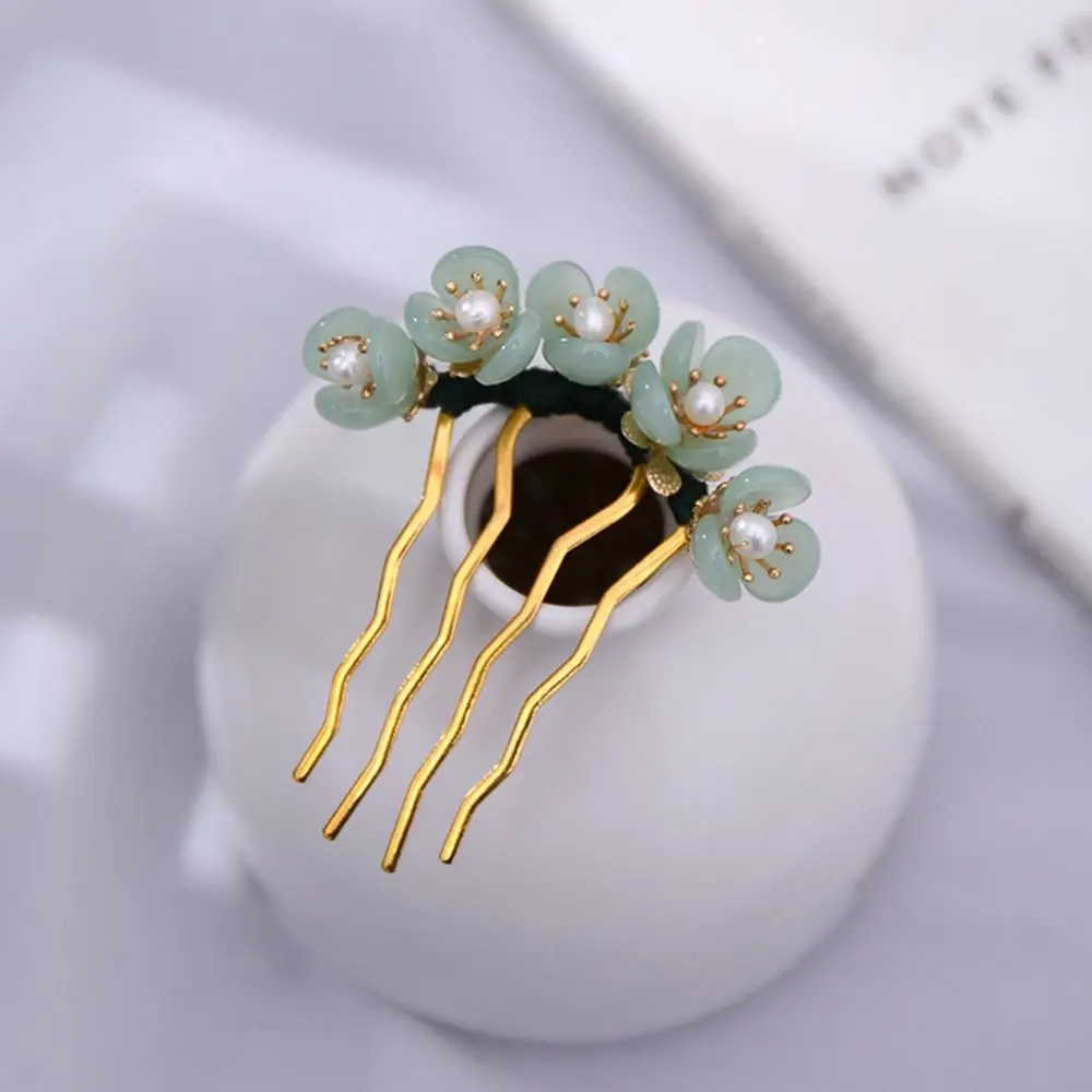 Hanfu Headwear Cheongsam Chinese Style Hair Fork Flowers Hair Stick Hair Accessories U Shaped Hairpin