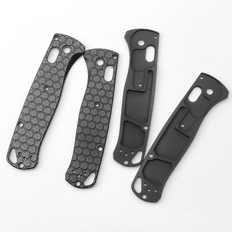 1 Pair Aluminium Alloy Blade Handle Patch for BM 535 Knife Hexagonal Texture 2025 Aluminium Alloy new Bugout 535 Patch DIY Accessories