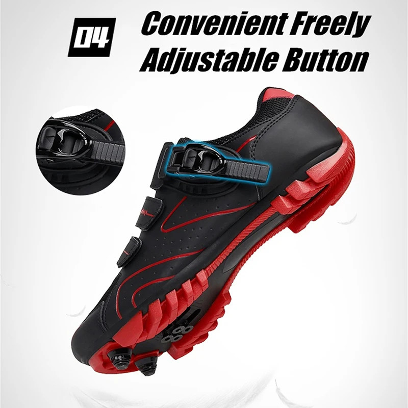 Mountain Bike Shoes Mens Cycling Shoes MTB Shoes Quick Ratchet Buckle Compatible with SPD System Pedal for Indoor and Outdoor Mo 240523