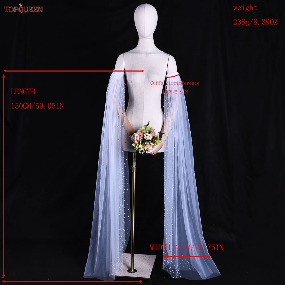 new TOPQUEEN VM19 Detachable Sleeves for Wedding 2025 Shrug Bridal Sleeve Removable Long Sleeves Boleros Wedding Accessories DIY Shrugs