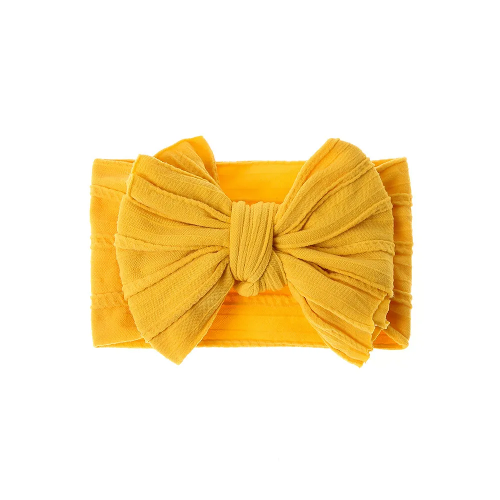 Big 2025 Bowknot Baby Girls Hairband Newborn Solid Color Baby Hat Turban Knot Head Wraps Baby Kids Bonnet Beanie new Photography Props