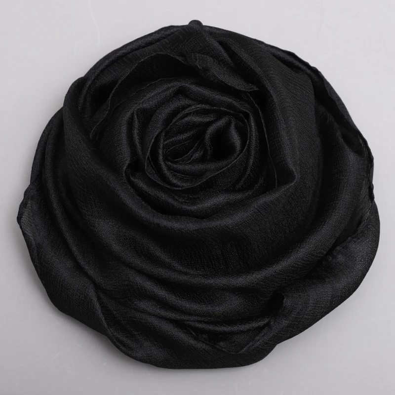 2023 Fashion Solid Linen Women Scarf Spring Summer Thin 2025 Pashmina Shawl Wraps new foulard femme Plus Size Hijab Stole Scarves