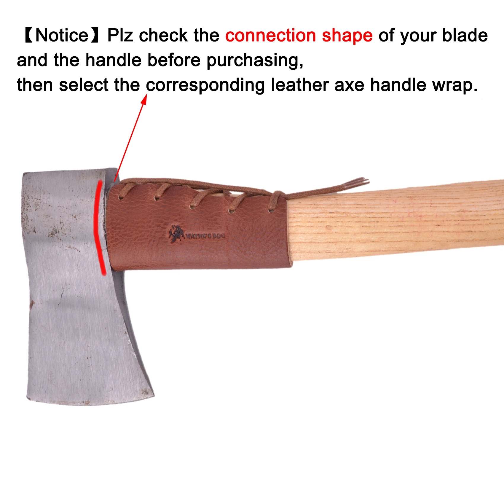 Set of Leather Axe Collar Guard, Axe Handle Wraps Covers for Gardening Picks or Camping, Hiking, Hunting, Outdoors.