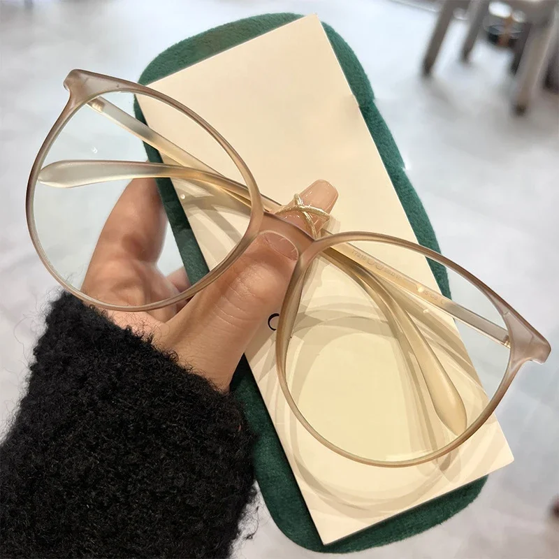 Matte Big Round Frame Anti-Blue Light 2025 Eye new Glasses Blue Light Blocking Computer Spectacles Eyeglasses Eyewear for Women Girls