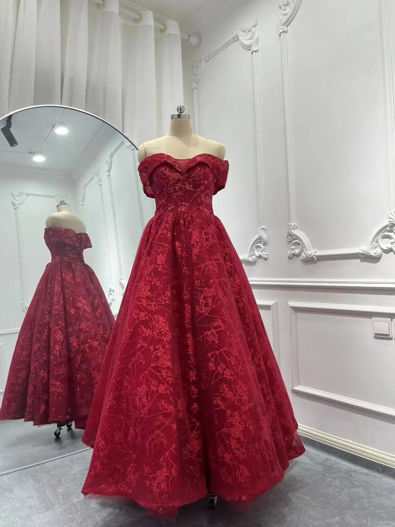 Ashely Alsa Wine Red Quinceanera Dresses Cap Sleeve Ball Prom Birthday Party Gown Sweet 16 15 Year Christening Pageant Dress