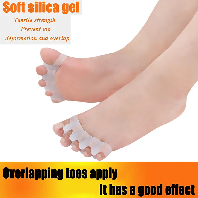 Pexmen 2Pcs/Pair Gel Toe Separator Toe Protector 2025 to Correct Bunions and Restore Toes to new Their Original Shape for Women and Men