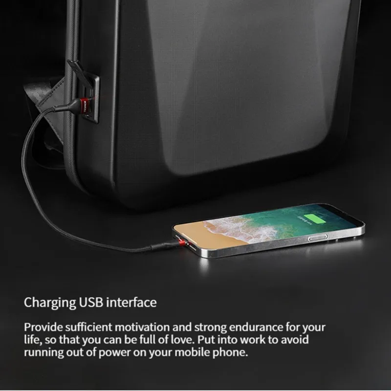 Men Backpack Laptop Hard Shell Waterproof 15.6 inch Laptop Travel Esports USB Charging Anti-stain Anti-thief TSA Lock Backpack