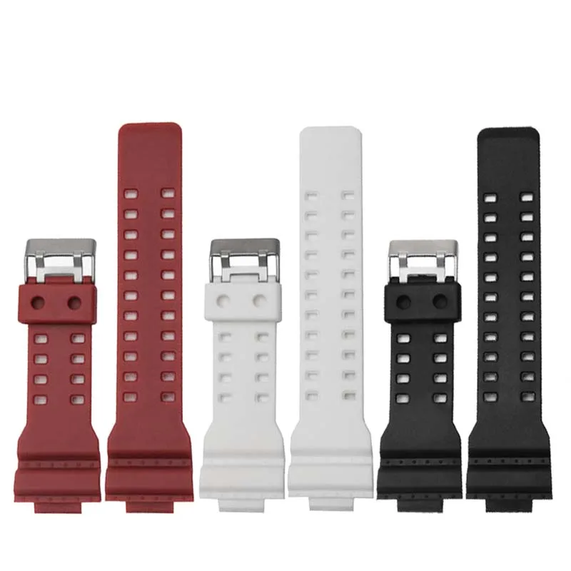 Rubber Band 16mm*29mm Men Sports Diving Strap For CASIO GA100/110/120/GD100/120/GA300 Replace Electronic Wristwatch Belt