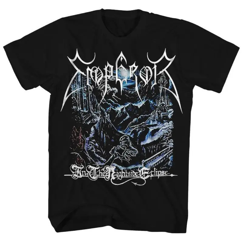 1991 Emperor Band Norwegian Black Metal Rock Dark Style American Retro Mens Short sleeved Tshirt 240518