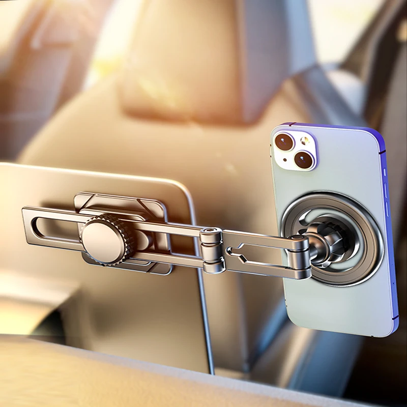 48pcs Strong Magnet Car Phone Holder Stand Macsafe 720 Rotate Extendable Magnetic Smart phone Bracket For iPhone Samsung Xiaomi