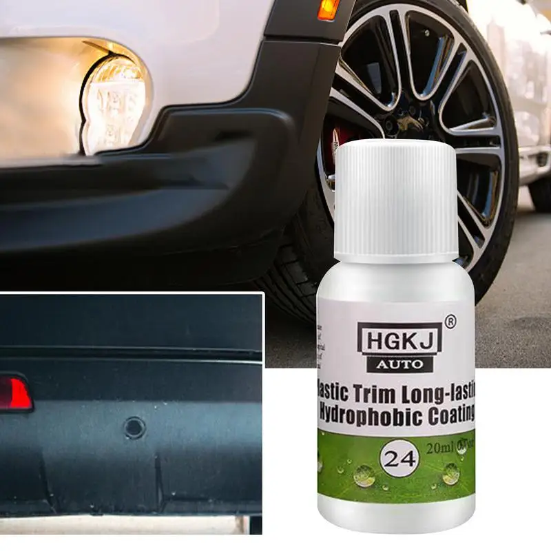 HGKJ 24 Plastic Restore Revitalizer Plastic Renovator Car Refurbishment Long Lasting Cleaner Agent Restore Gloss Black Shine